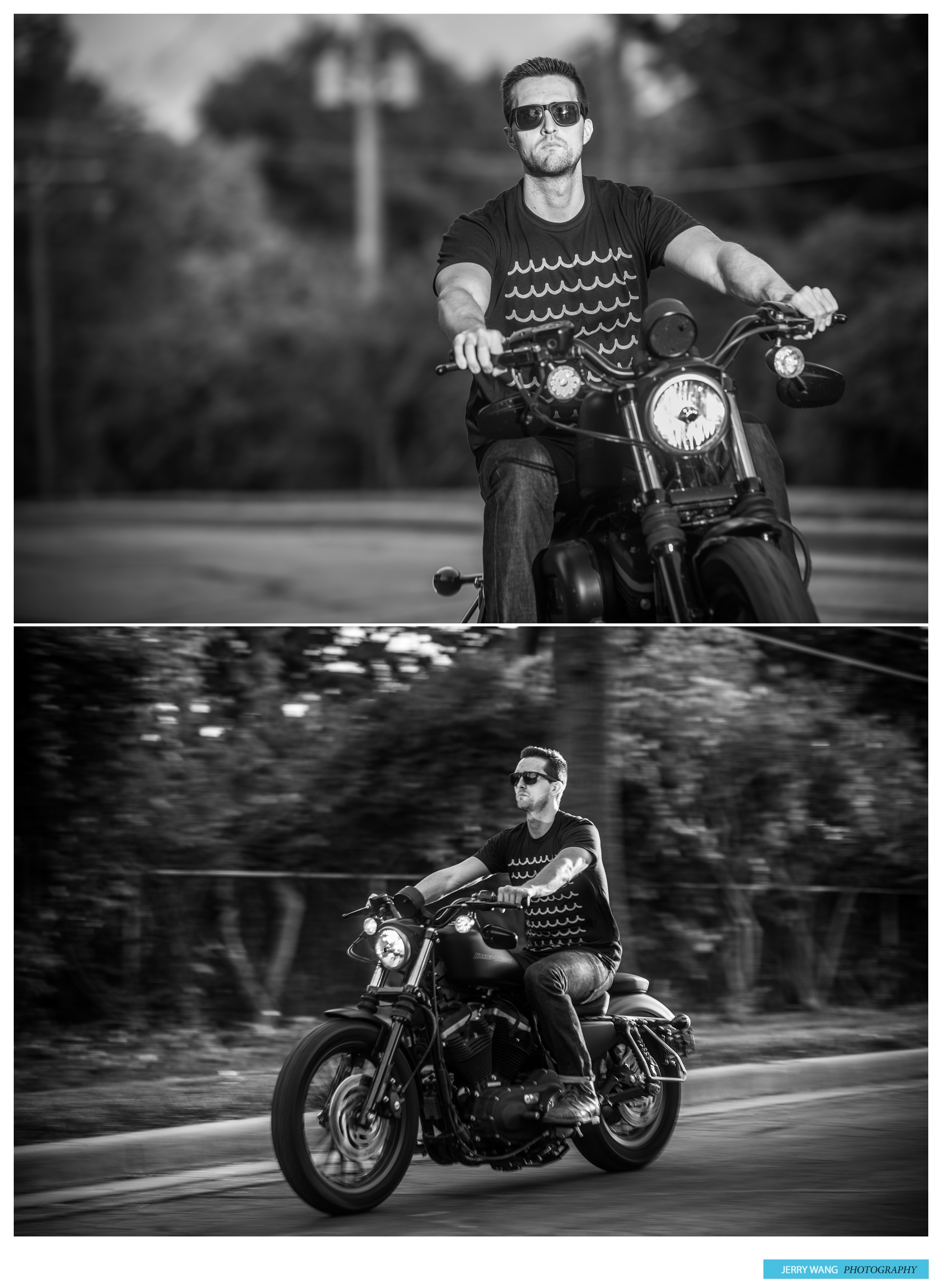 Ocean and Sea, T Shirt, Harley Davidson, Motorcycle, Photo Shoot